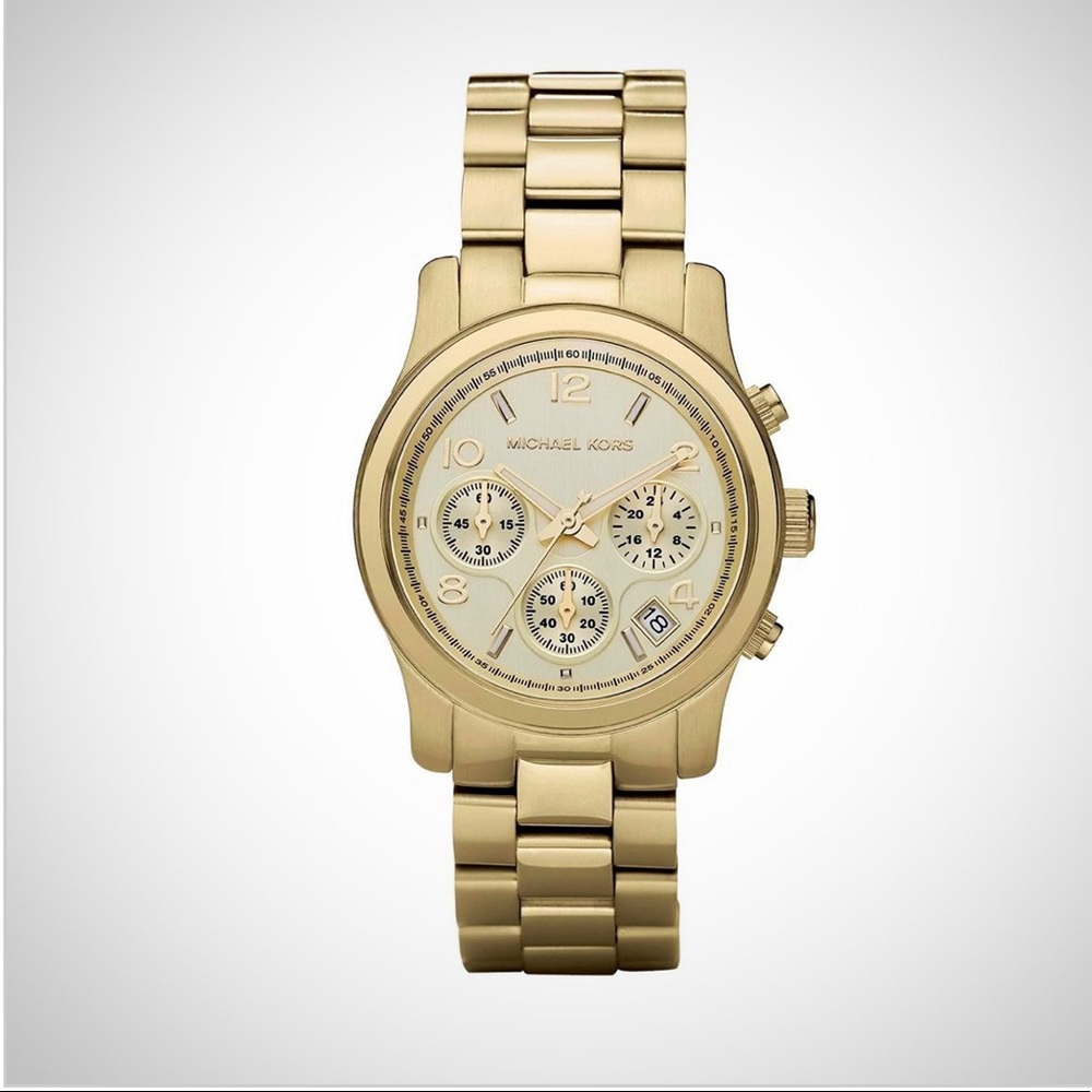 MICHAEL KORS Gold Runway Chronograph Ladies Watch